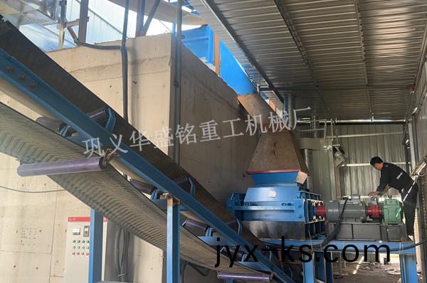 河南濮阳沥青铣刨料破碎线安装现场